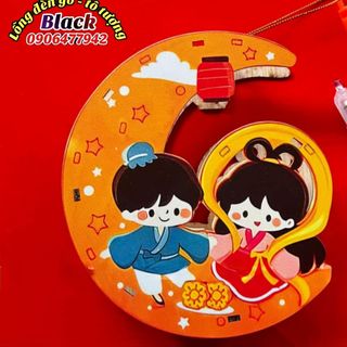 Sỉ bộ Lồng đèn gỗ tô màu +Hộp đẹp kèm phụ kiện
