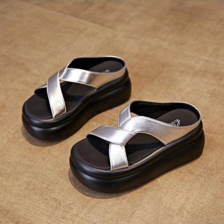 Dép nữ quai xoắn nâng đế 5cm