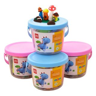 MẪU MỚI - Đất nặn nhiều màu Deli - Chất liệu an toàn có khuôn kèm 12 màu 01 hộp nhựa có quai xách