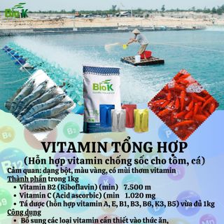 VITAMIN TỔNG HỢP  (Hỗn hợp vitamin chống sốc cho tôm, cá) giá sỉ