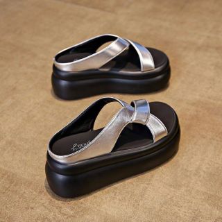 Dép nữ quai xoắn nâng đế 5cm