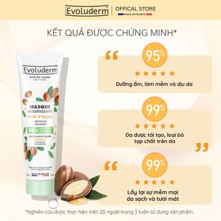 [HSD 2025] Mặt nạ đất sét Evoluderm chính hãng nuôi dưỡng làn da tinh chất Argan Oil 150ml