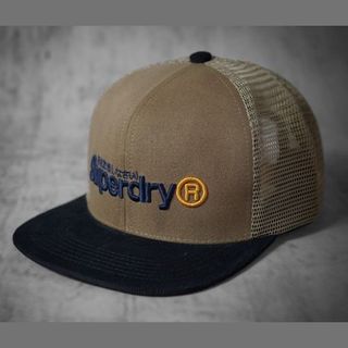 Mũ Lưỡi Trai Superdry Nâu Lưới Snapback Chất Cotton