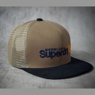 Mũ Lưỡi Trai Superdry Nâu Lưới Snapback Chất Cotton
