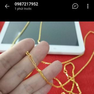 Dây chuyền nam nữ vòng đeo cổ xi vàng