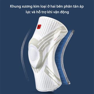 Bó gối, bảo vệ đầu gối chính hãng LINING LDEQ858 dùng trong chạy bộ, gym, cầu lông