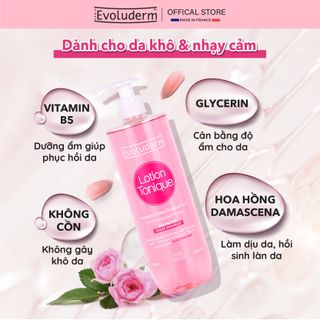 Nước hoa hồng Evoluderm chính hãng 500ml (đầy đủ tem phụ, tem chống giả)