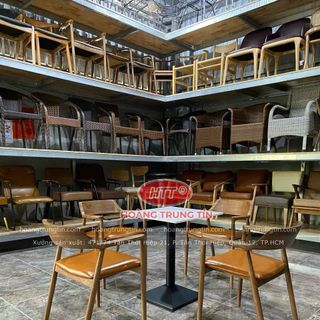 Bàn ghế gổ nệm cafe giá rẻ ghế PLC ghế Hinosima lưng cao