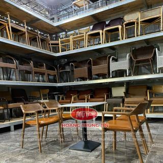 Bàn ghế gổ nệm cafe giá rẻ ghế PLC ghế Hinosima lưng cao