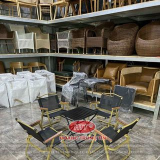 Bàn ghế cafe giá rẻ ghế sắt nệm