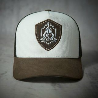 Nón Lưỡi Trai Spartan Trắng Nâu Lưới Cap Chất Cotton phối da lộn giá sỉ