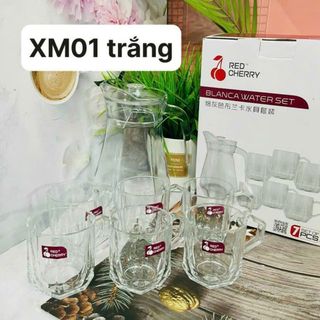 Bộ bình 6 cốc thủy tinh uống nước Deli Glassware cao cấp giá sỉ