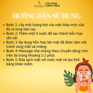 [CHÍNH HÃNG] Bột rửa mặt thảo mộc ThaHa Beauty Spa 80g, Ngăn ngừa mụn, Kiềm dầu, Làm sạch sâu, Cân bằng ẩm