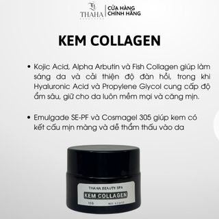 [CHÍNH HÃNG] Kem Collagen Tăng Độ Đàn Hồi Cho Da Mặt 10g THAHA BEAUTY SPA, Chống Lão Hóa, Tăng Cường Độ Ẩm