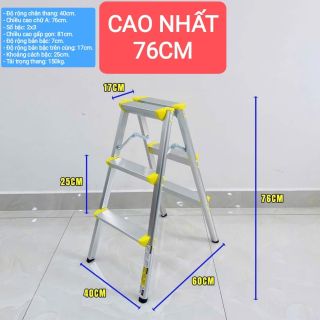 Thang xếp chữ A cao 76cm cao cấp giá sỉ