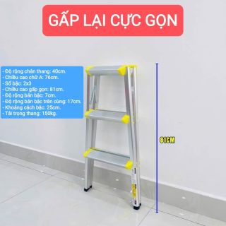 Thang xếp chữ A cao 76cm cao cấp