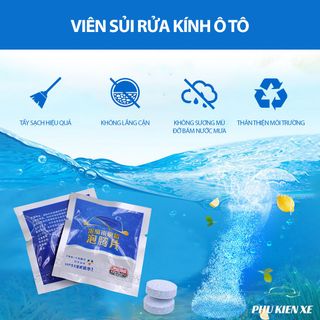 Combo 1000 viên sủi rửa kính ô tô - Tẩy sạch kính, 1 Viên Pha 4 Lít Nước - Chăm sóc xe - Thân thiện môi trường giá sỉ