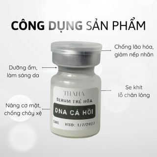 [CHÍNH HÃNG] Serum trẻ hóa DNA Cá Hồi 5ml ThaHa Beauty Spa,  Tinh chất thu nhỏ lỗ chân lông, chống lão hóa, nâng cơ mặt