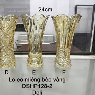 Lọ hoa thủy tinh dáng trụ vát cao 24cm CÁC MÀU cắm hoa tươi, hoa khô, trang trí Decor giá sỉ