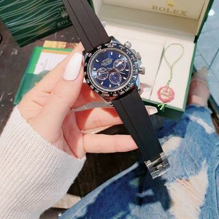 ĐỒNG HỒ NAM CAO CẤP RÔ LE MÁY CƠ DÂY CAO SU 2