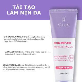 Tẩy Da Chết Cosme Repair Peeling Gel Giúp Sạch Da, Tái Tạo Phục Hồi Da 120ml – Hàng Chính Hãng