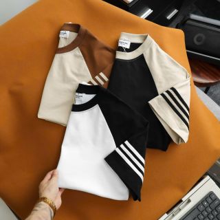 Áo thun raglan nam nữ chất cotton mềm mịn unisex