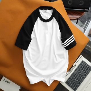 Áo thun raglan nam nữ chất cotton mềm mịn unisex