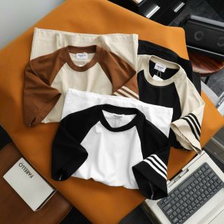 Áo thun raglan nam nữ chất cotton mềm mịn unisex