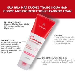 Sữa Rửa Mặt Cosme Anti Pigmentation 120ml Chính Hãng Phù Hợp Mọi Loại Da giá sỉ