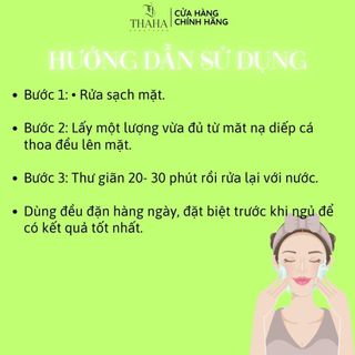 Mặt nạ diếp cá Thaha Beauty Spa 100g dưỡng ẩm, làm mịn, giảm mụn, mờ nám ,se khít lỗ chân lông và đồng đều màu da