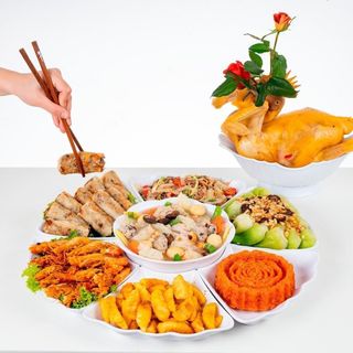 Tên sản phẩm: Bộ bát đĩa hoa mặt trời nhưa size đại 50cm, Bộ đĩa hoa mặt trời 7 chi tiết CTB804 - BECHIP