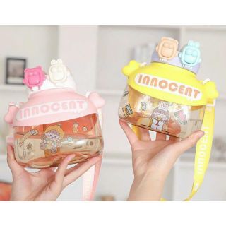 bình nước cho bé innocent kèm ống 1000ml bình đựng cute dung tích lớn cầm tay cho trẻ em giá sỉ