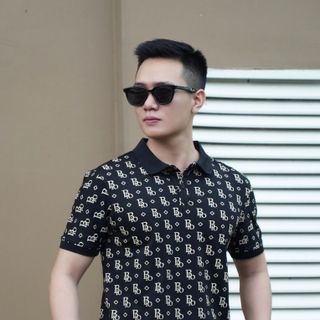 áo đen cá sấu in chữ bo toàn thân - giá sỉ cạnh tranh