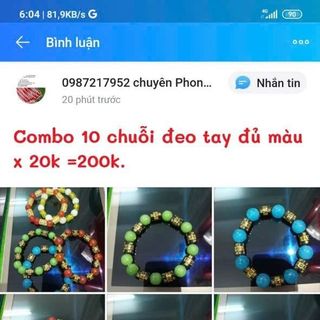 Chuỗi đeo tay phong thủy mixx mẫu nhiều màu