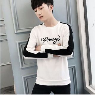 áo trắng phối đen thêu chữ - giá sỉ cạnh tranh