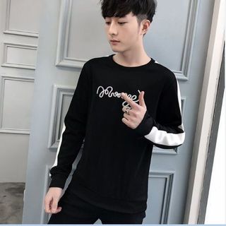 áo đen chạy chạy trắng tay thêu chữ - giá sỉ cạnh tranh
