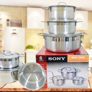 BỘ 3 NỒI SONY CAO CẤP SIZE 16CM 18CM 24CM giá sỉ