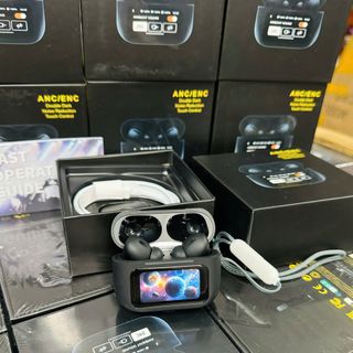( ANC/ENC) Tai nghe chống ồn A9 Pro Có màn hình cảm ứng LCD, Bass Cực Đỉnh, Độ chễ gần như bằng không, ( Tặng kèm dây đeo)