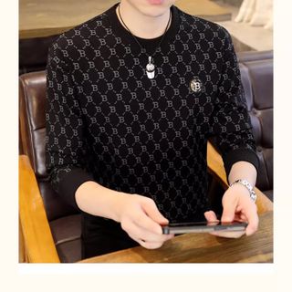 áo đen tay dài in toàn thân logo thêu - giá sỉ cạnh tranh