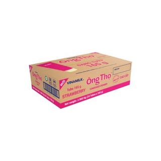 Sữa Đặc ( Creamer Đặc) Ông Thọ Vị Dâu tuýp 165g Thùng 24 tuýp