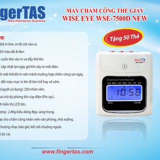 MÁY CHẤM CÔNG THẺ GIẤY WSE-7500A/D