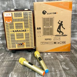 Loa Kéo Di Động Karaoke SunyBOX X8Pro (Bass 8", 2 Micro)