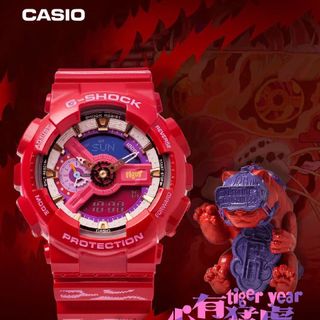 ĐỒNG HỒ NAM NỮ CAO CẤP CASYO GSKOCK TIGER ĐỎ FULLBOX 1