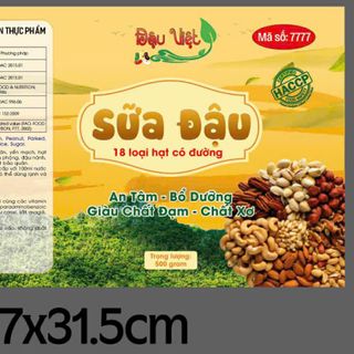 SỮA ĐẬU HẠT - BỘT NGŨ CỐC DINH DƯỠNG ĐẬU VIỆT LOẠI CAO CẤP NHÃN VÀNG HỘP 500G
