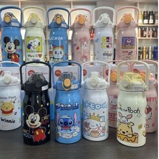 BÌNH GIỮ NHIỆT HOẠT HÌNH 1000ML NÚT BẬT