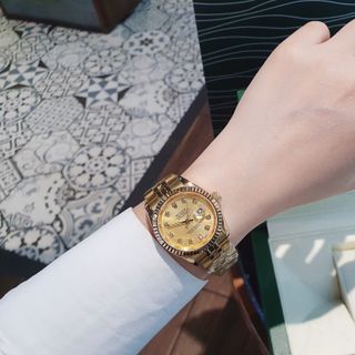 ĐỒNG HỒ NAM NỮ CAO CẤP RÔ LE DÂY THÉP MẶT KÍNH SAPHIRE NIỀNG KHÍA 3