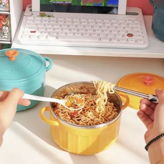 CA MÌ 2 LỚP INOX CÓ QUAI CẦM KÈM NẮP