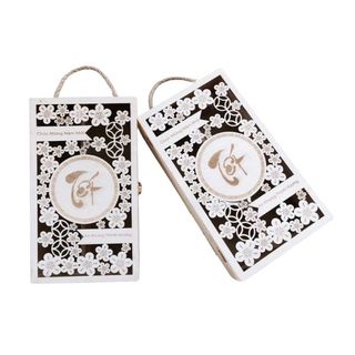 Hộp gỗ quà tết hoa mai độc đáo - hộp gỗ thông - 21x36x10cm