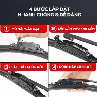 Gạt mưa xương mềm cho dòng xe: KIA, HUYNDAI, HONDA, MITSUBISHI, TOYOTA, NISSAN, SUZUKI, VINFAST, FORD, MG,... (Lưỡi gạt cao su tự nhiên)