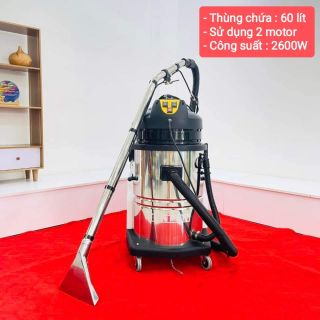 Máy giặt thảm phun hút Hiclean 2 mô tơ 60 Lít